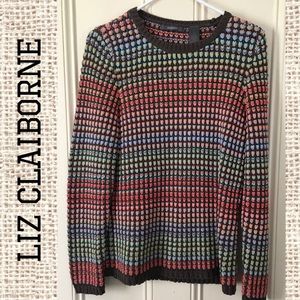 Liz Claiborne Vintage Colorful Knit Sweater